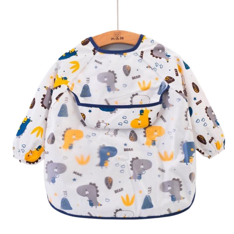 GENERICO - Delantal Babero Impermeable Manga Larga Bebe Niño 1-3 años
