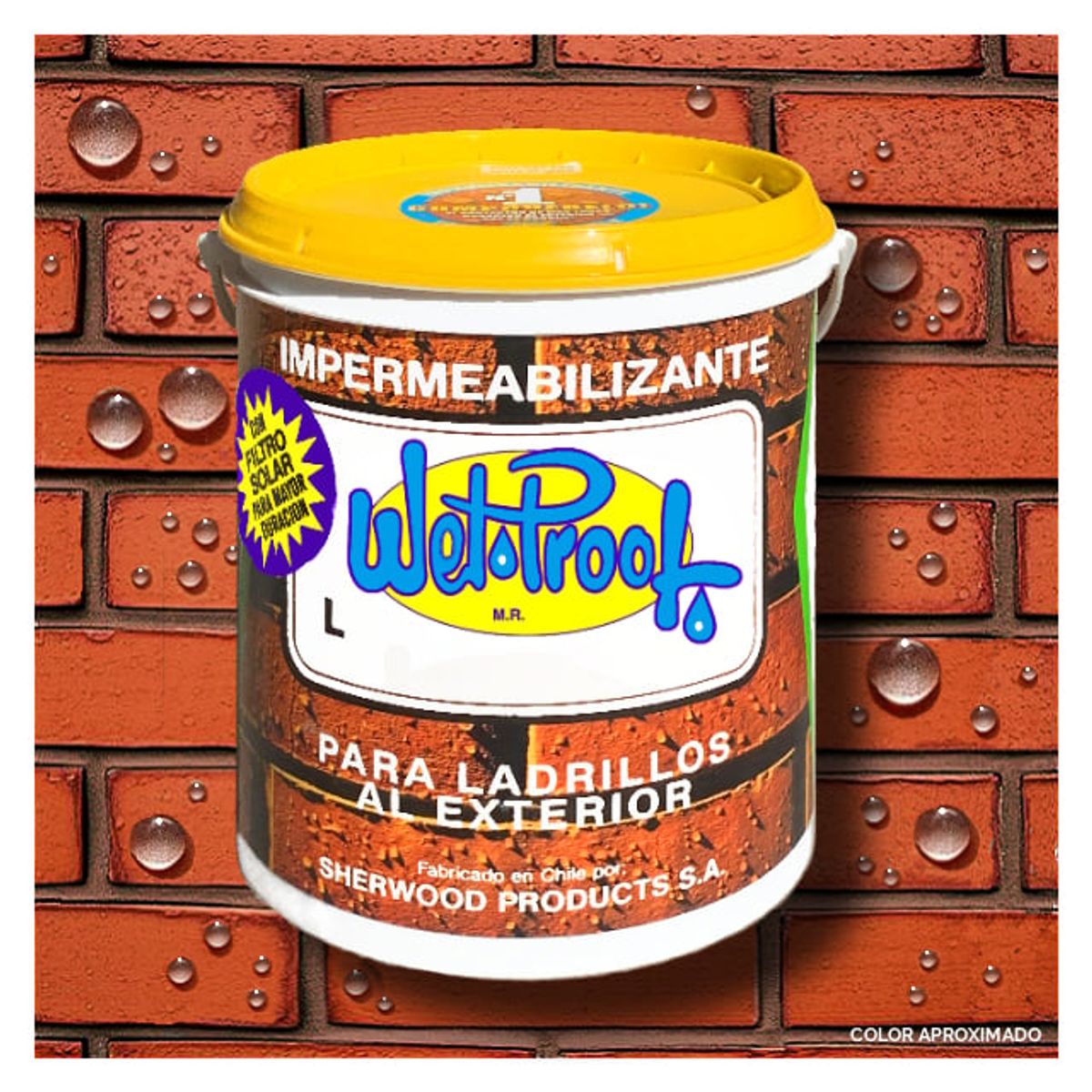WETPROOF - BARNIZ IMPERMEABLE LADRILLO TEJA WET PROOF® L SUAVE TERRACOTA 1 GALON