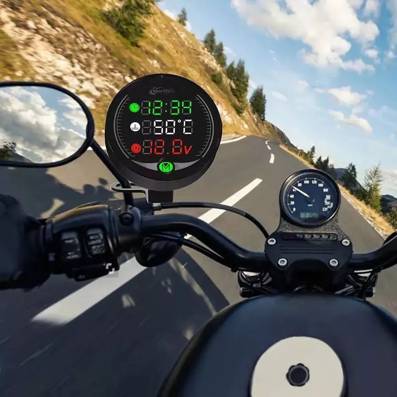 GENERICO - Medidor De Temperatura Para Motocicletas 5 En 1