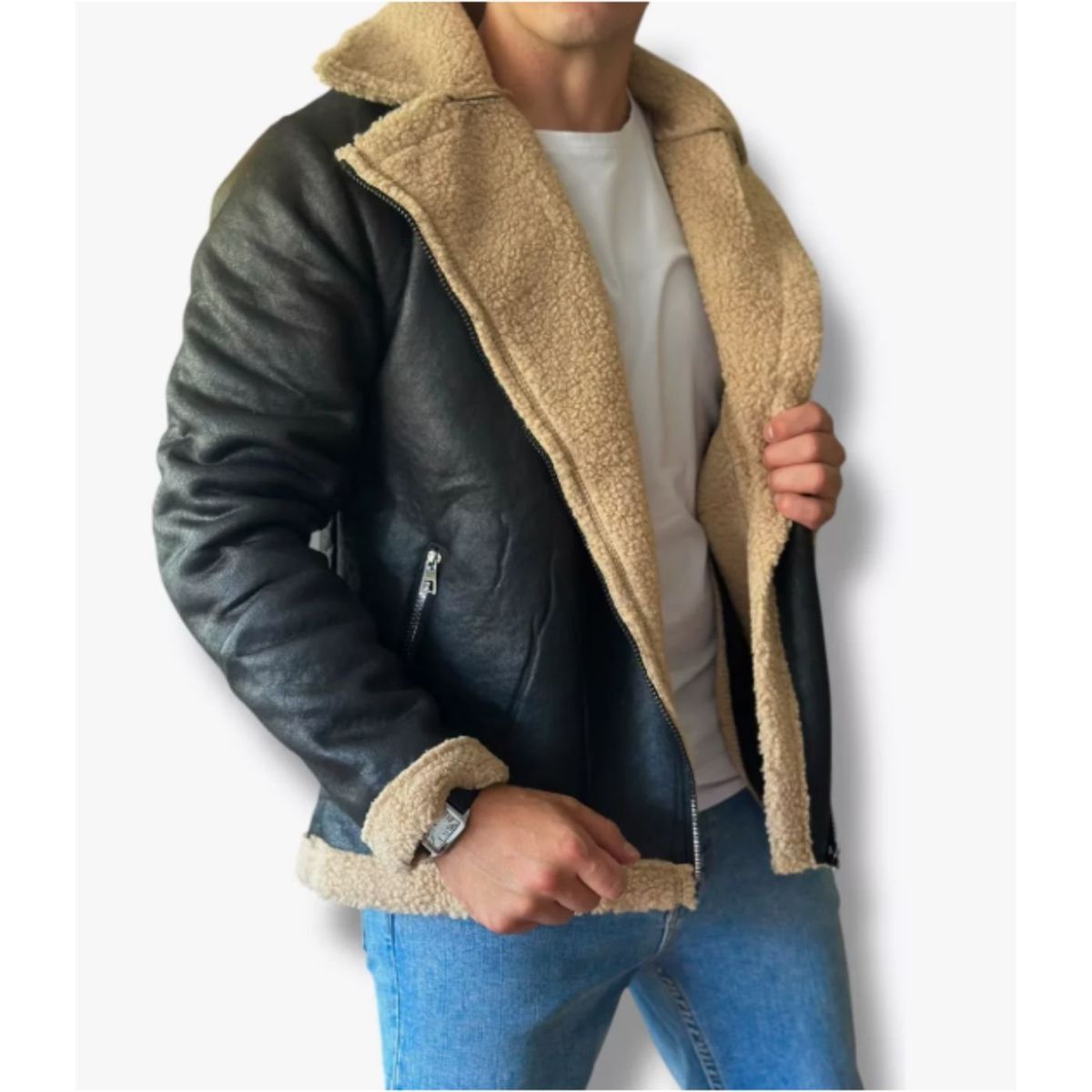 LIKE SHOP - Chaqueta Piloto Hombre Chiporro Cierres Tendencia 7583