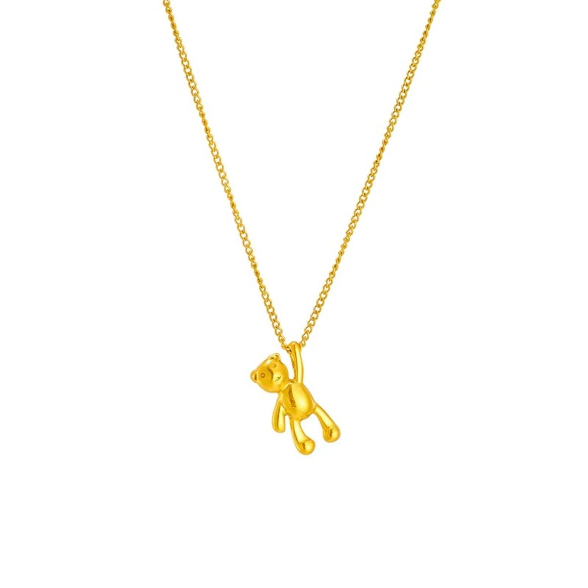 LUXURYJOYAS - Collar Oso Oro 18kt Bañado Amuleto Osito juvenil