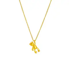 LUXURYJOYAS - Collar Oso Oro 18kt Bañado Amuleto Osito juvenil