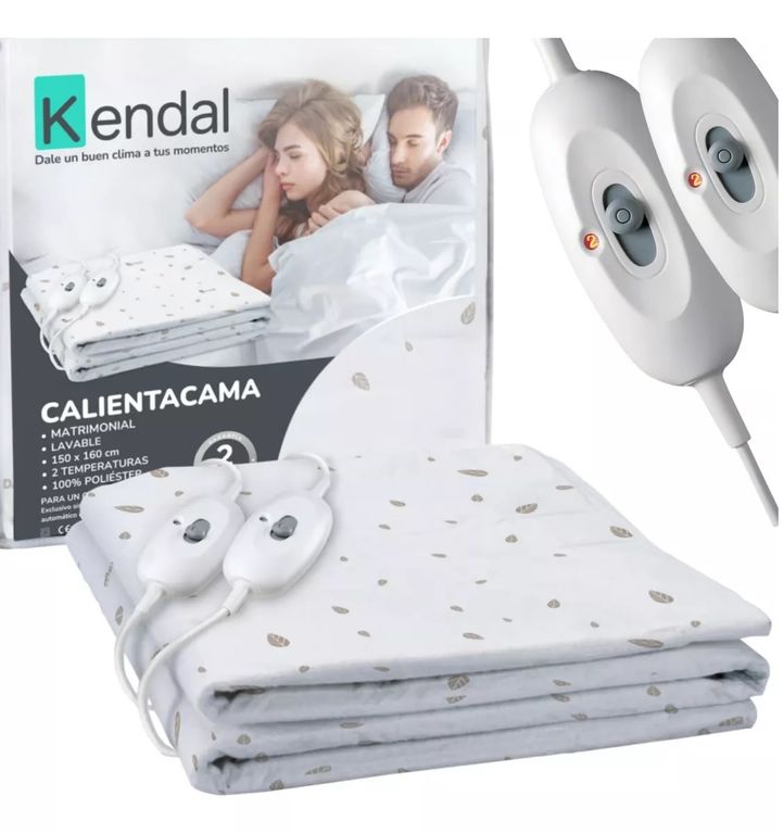 IMETEC Calientacama Matrimonial Kendal Blanco 2 Niveles 150x160cm
