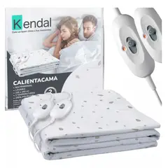 IMETEC - Calientacama Matrimonial Kendal Blanco 2 Niveles 150x160cm
