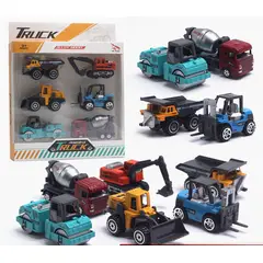 TIOZONEY - 6 pcs Vehículo de ingeniería de juguetes