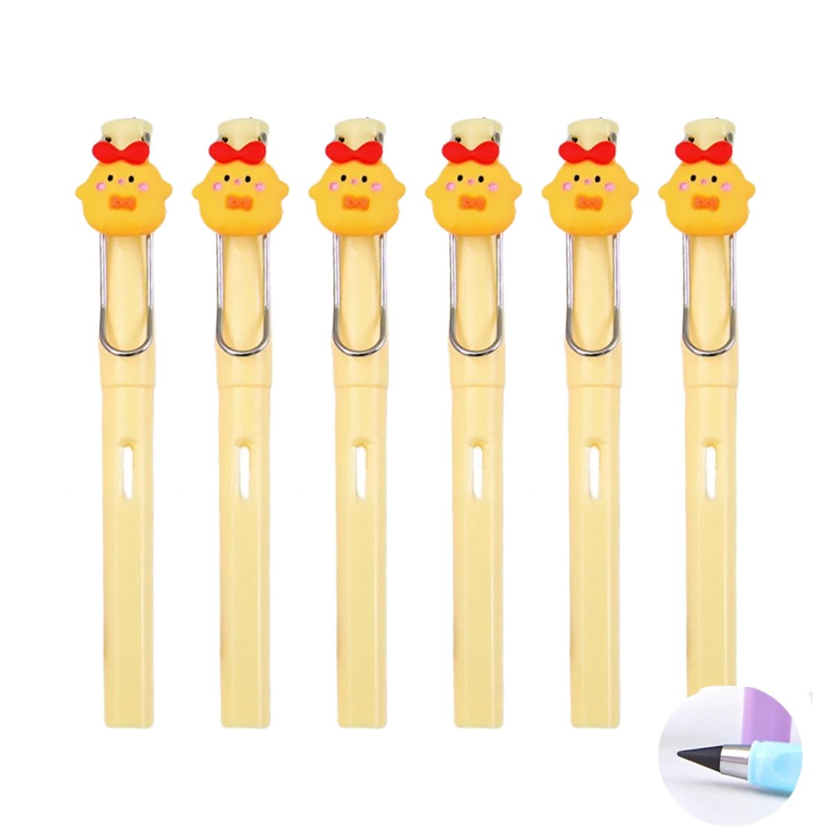 GENERICO - Set De 6 Lápices Infinito Para Niños Lapiz Eterno Kawaii