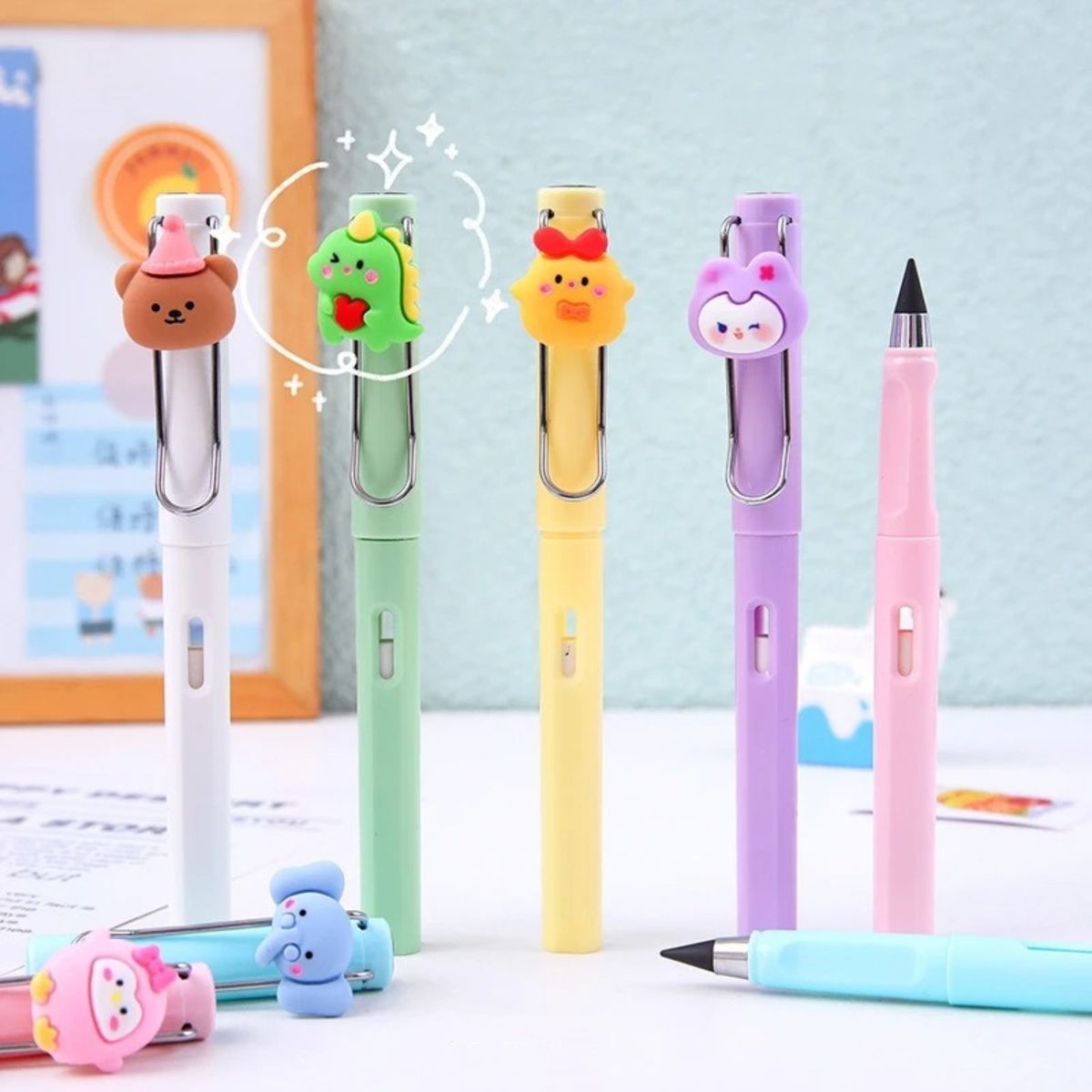 GENERICO - Set De 6 Lápices Infinito Para Niños Lapiz Eterno Kawaii