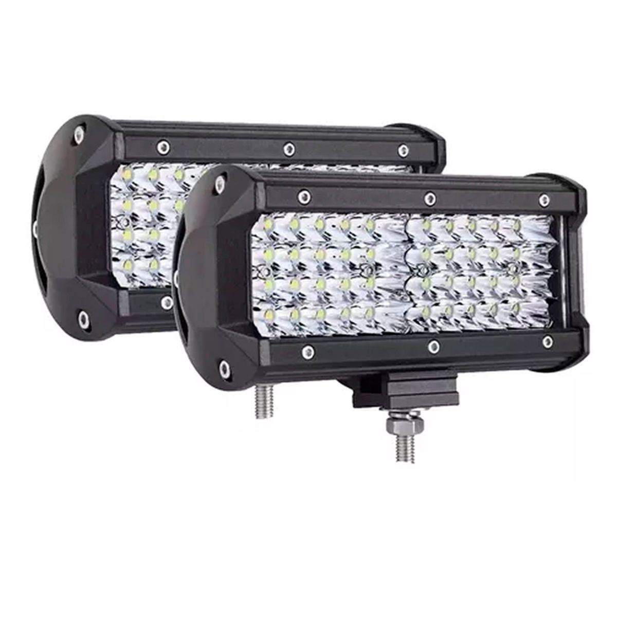 ESHOPANGIE - Pack 2 Focos Led Neblinero Barra Recta 120w 40 Led Spot