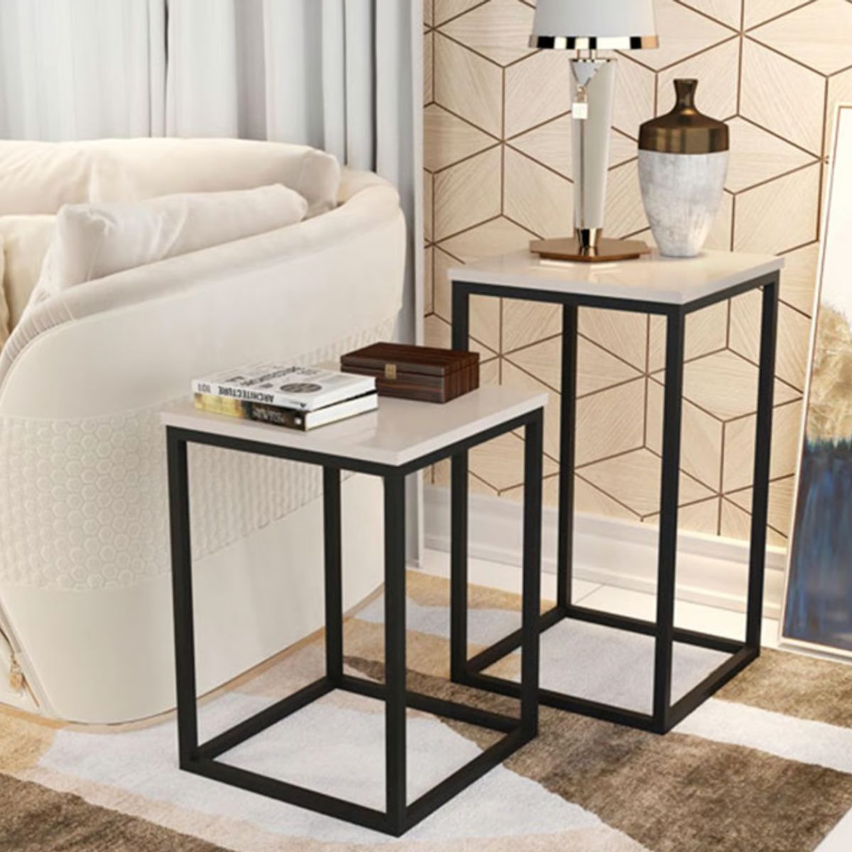 BE DESIGN - Mesa Lateral Be Apolo Perla