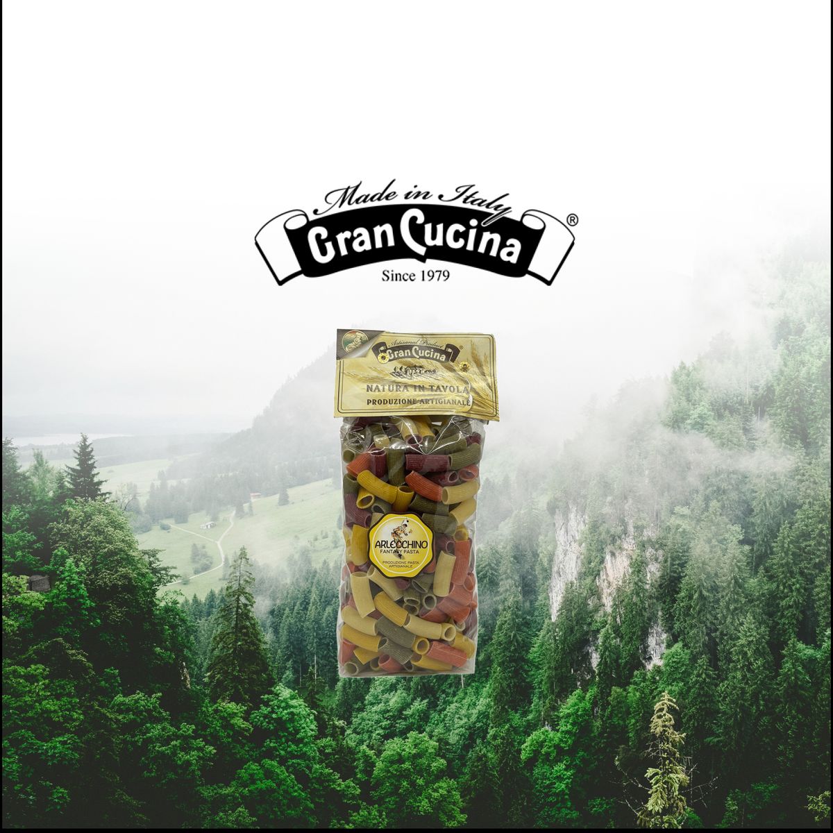 GRAN CUCINA - Rigatoni Arlecchino Multicolor Gran Cucina 1 x 500 gr