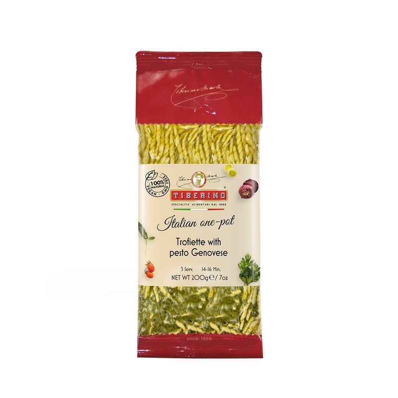 TIBERINO - Pasta Trofiette con Pesto Genovese Tiberino - 200 gr