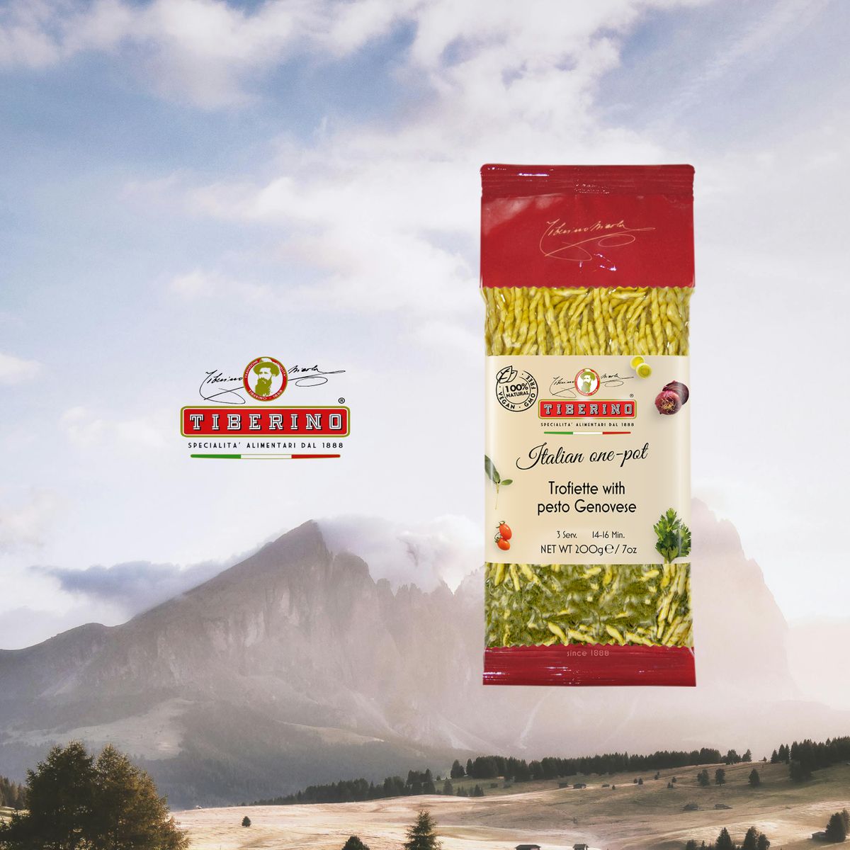 TIBERINO - Pasta Trofiette Pesto Genovese Tiberino 1 x 200 gr