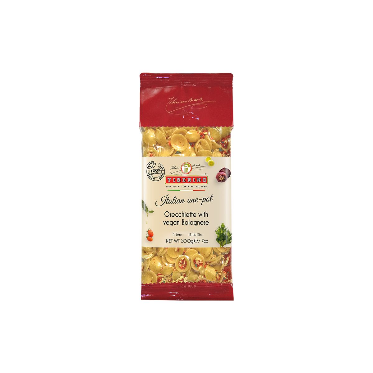 TIBERINO - Pasta Orecchiette Boloñesa Vegana Tiberino 1 x 200 gr