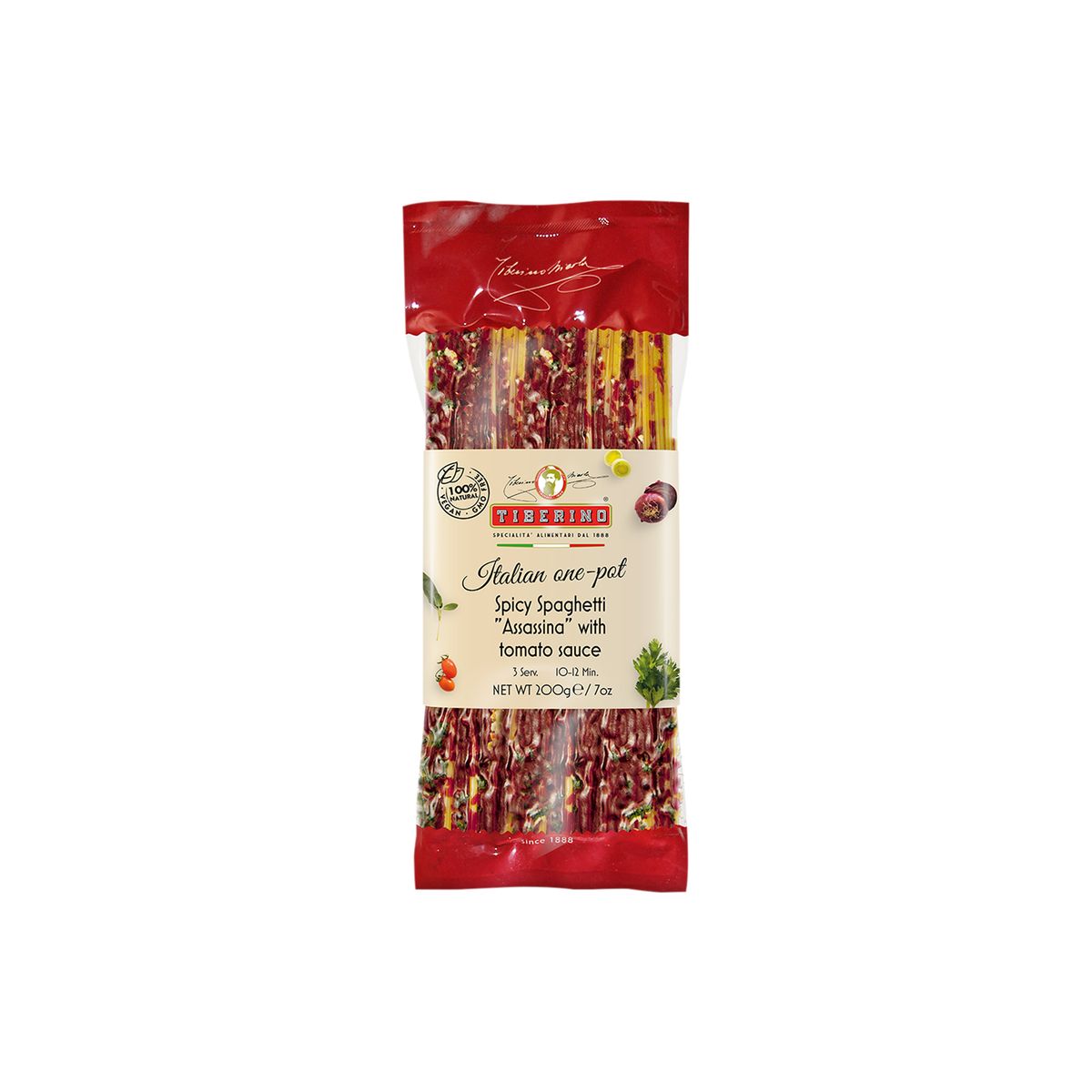 TIBERINO -  Spaguetti Spicy con Salsa de Tomate Tiberino -  200 gr