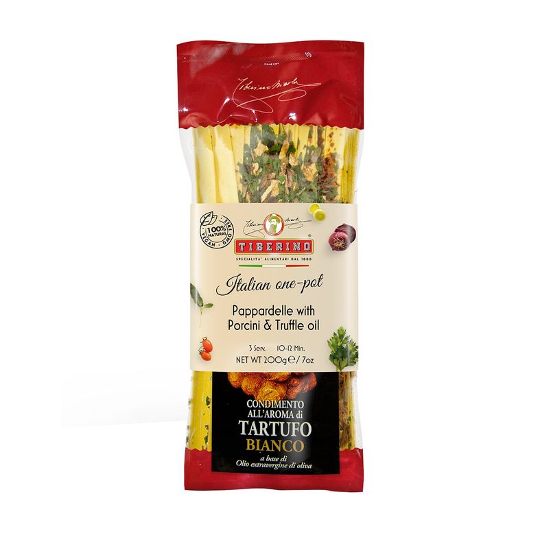 TIBERINO - Pasta Pappardelle con Hongos Porcini Tiberino - 200 gr