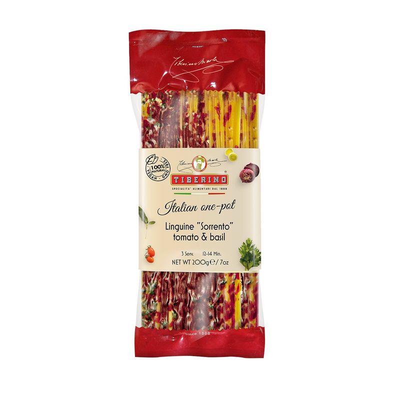 TIBERINO -  Pasta Linguini de Tomate Albahaca  Tiberino -  200 gr
