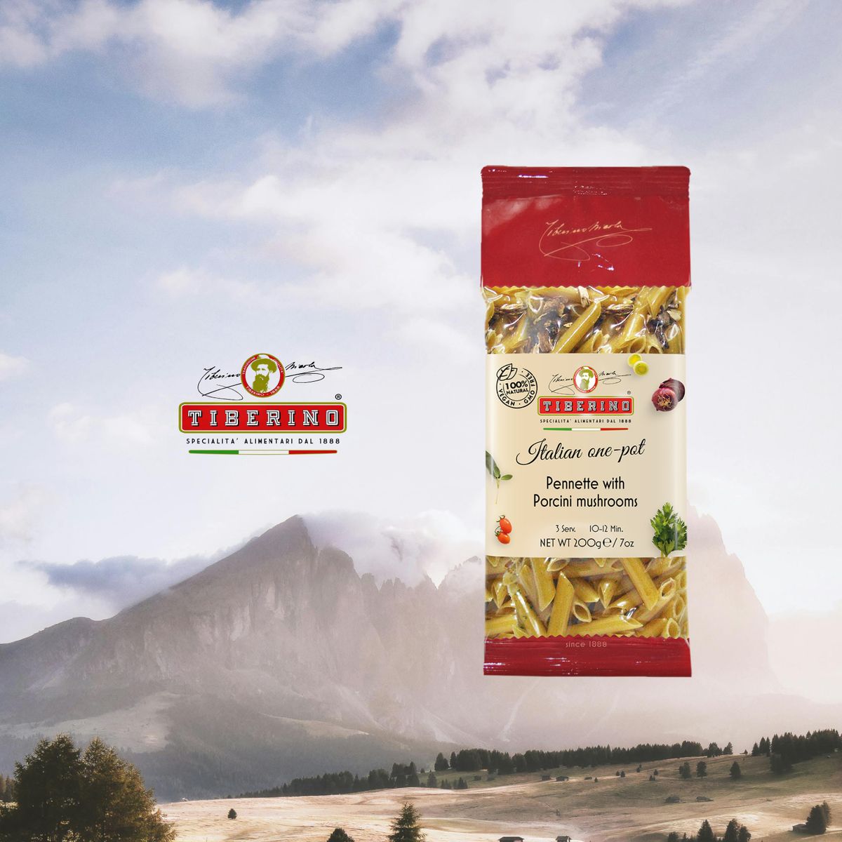 TIBERINO - Pasta Pennette Porcini Tiberino 1 x 200 gr