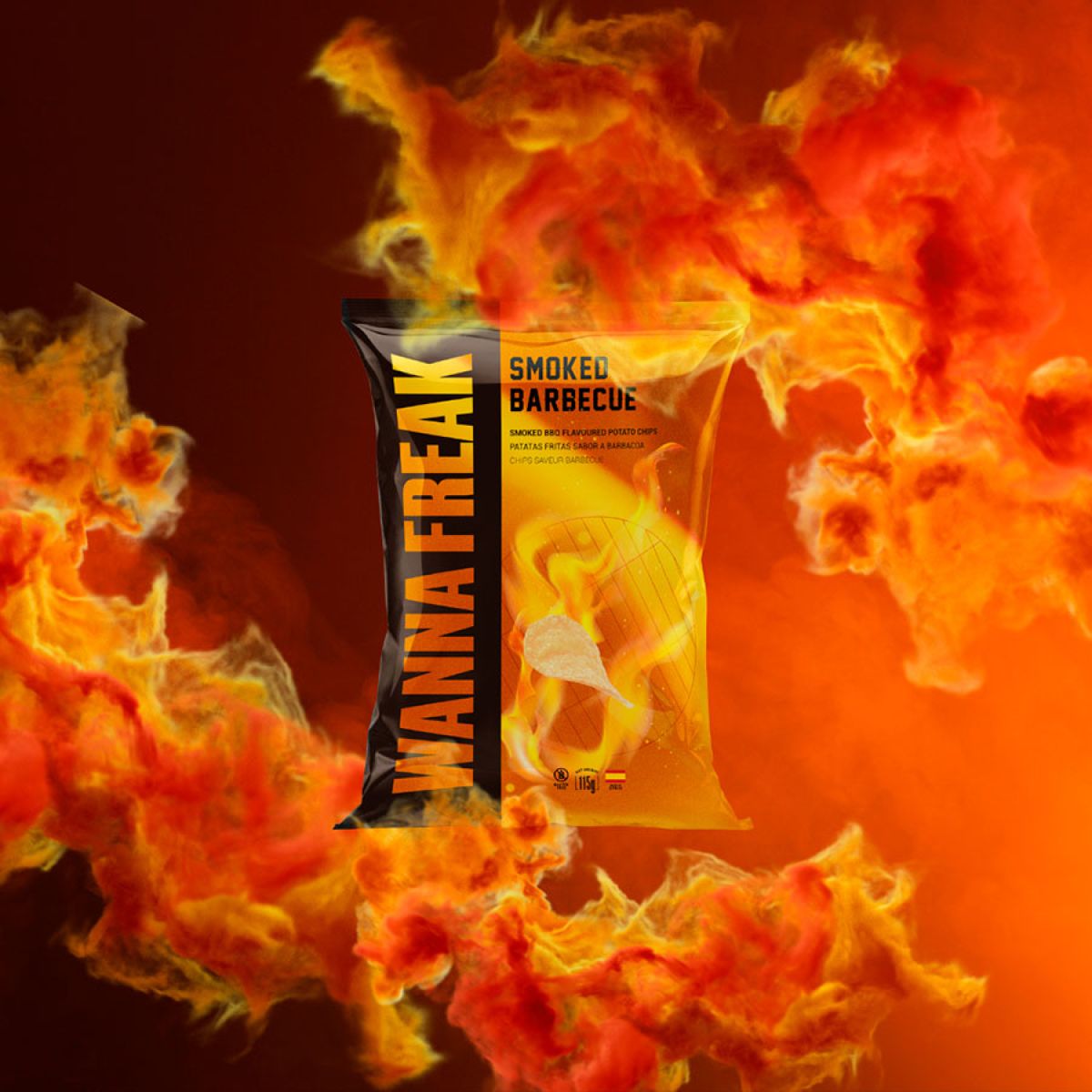 WANNA FREAK - Papas Fritas Barbacoa Ahumada Wanna Freak - 115 gr