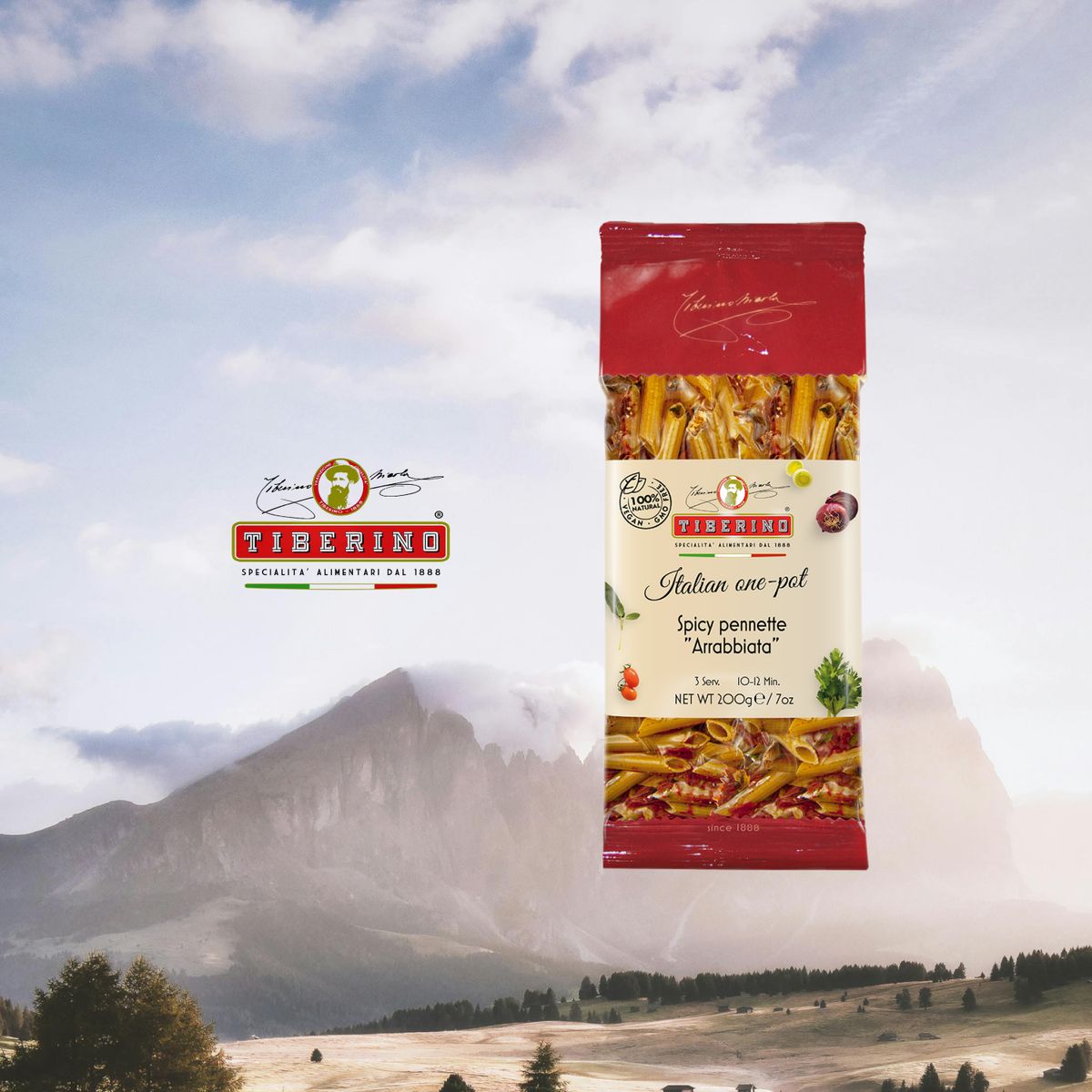 TIBERINO - Pasta Pennette Picante Arrabbiata Tiberino 1 x 200 gr