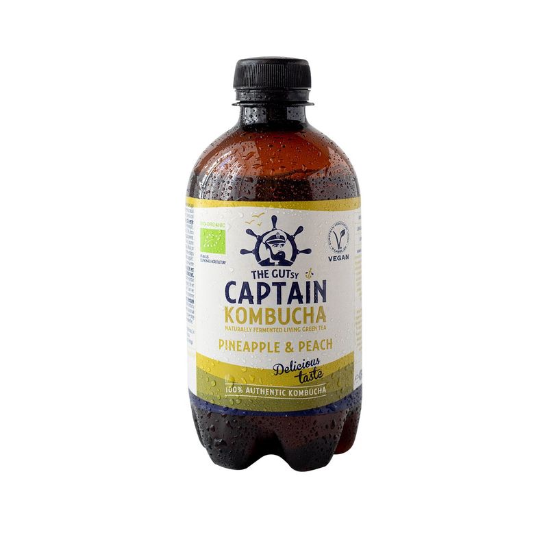 THE GUTSY CAPTAIN - Kombucha Piña Durazno Gutsy Captain - 400 ml 