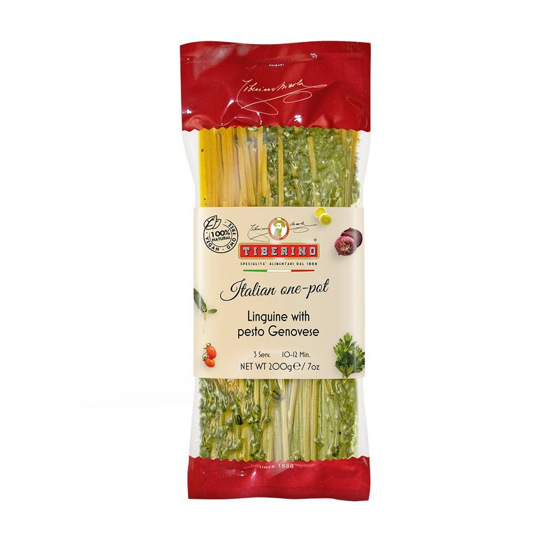 TIBERINO - Pasta Linguini con Pesto de Albahaca Tiberino - 200 gr