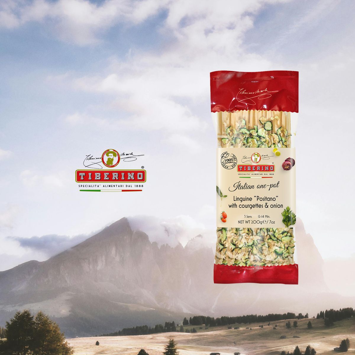 TIBERINO - Linguini con Calabacin y Cebolla Tiberino - 200 gr