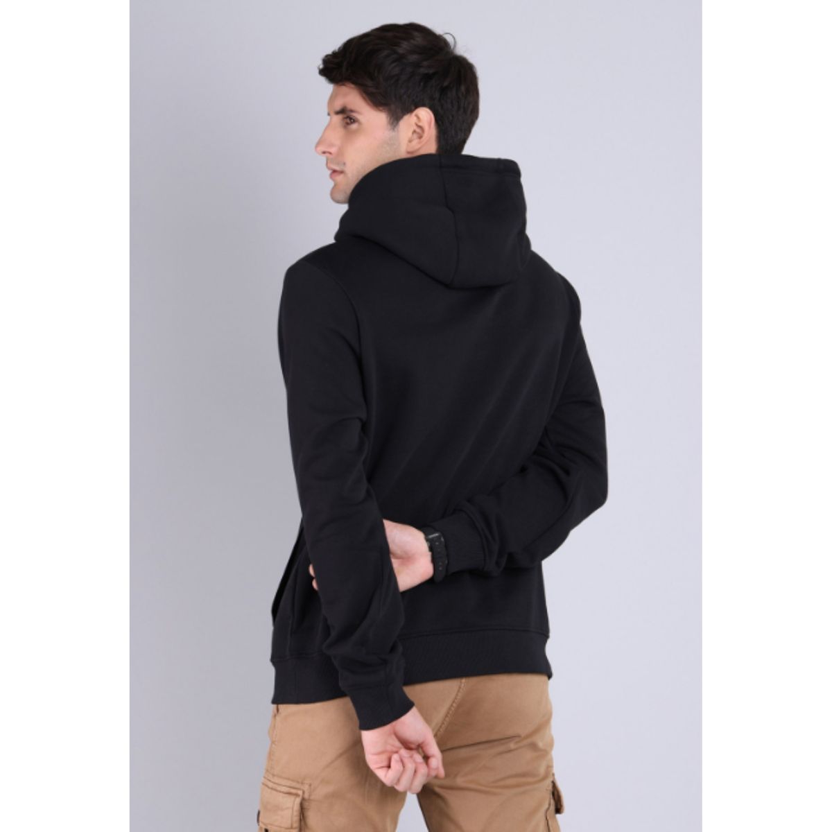 LIKE SHOP - Polerón Canguro Hombre Forro Polar Capucha 1234