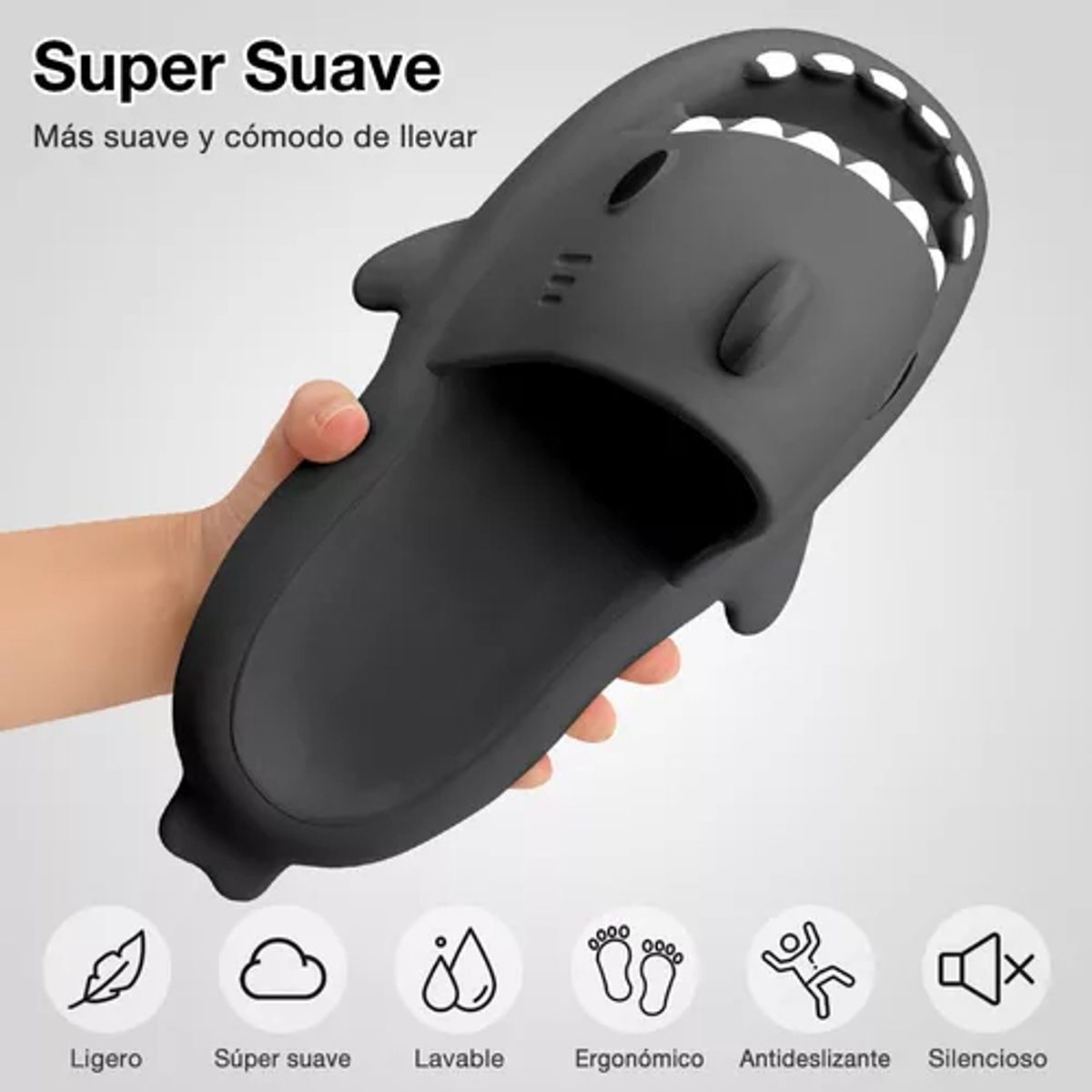 TIOZONEY - Sandalia Tiburon Shark Chancla Confort De Antideslizante Eva