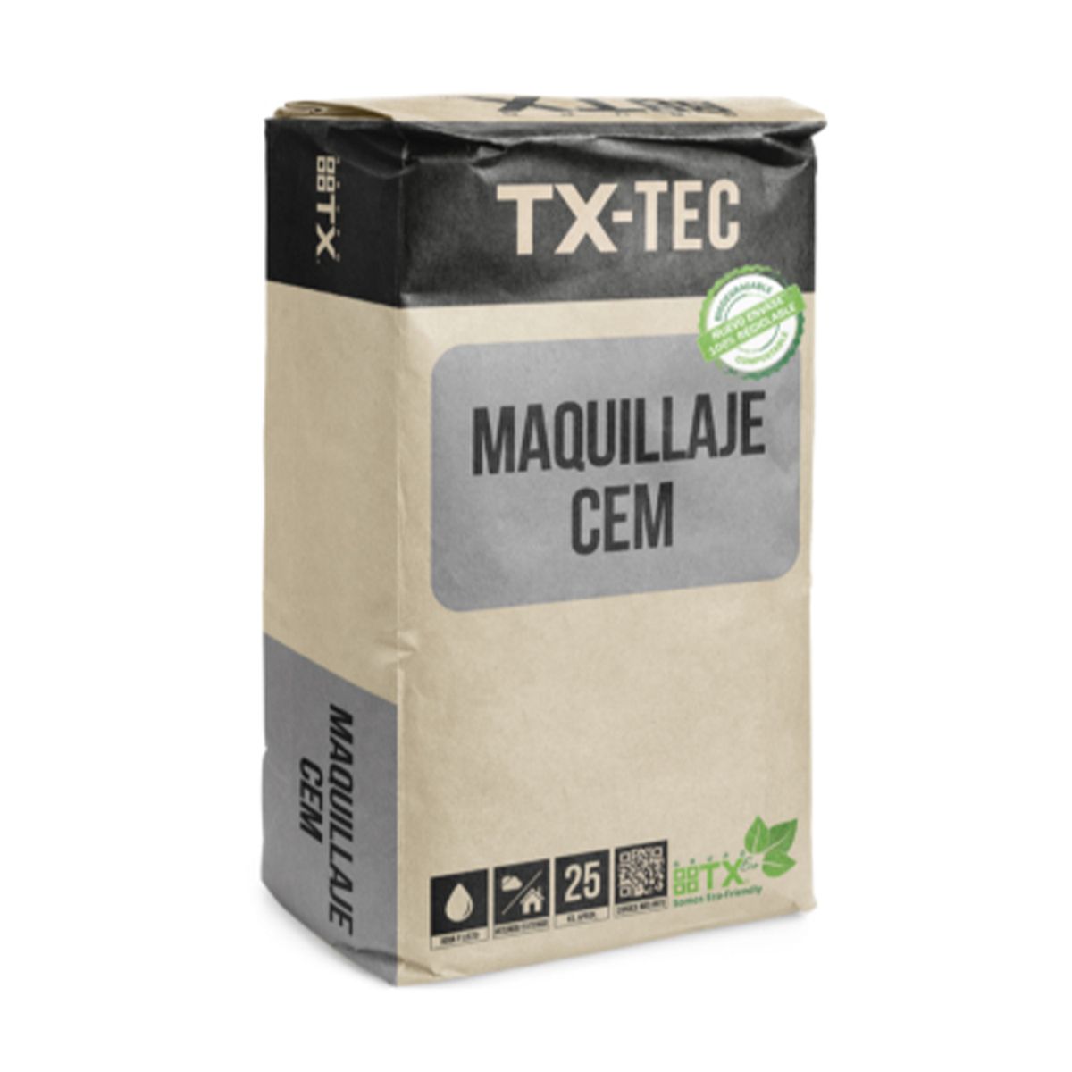 GENERICO - TX MAQUILLAJE CEM - Mortero para irregulaciones 25Kg