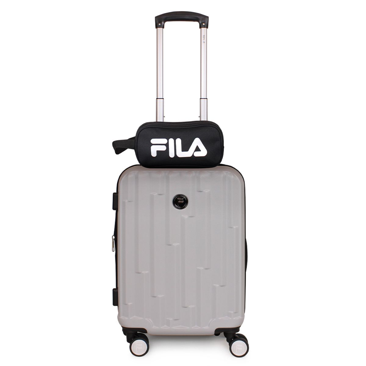 F - Pack Maleta cabina con usb Flip gris 10kg + Neceser Spark Fila