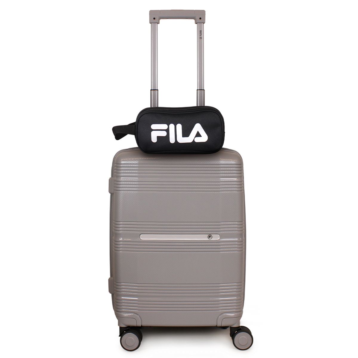 F - Pack Maleta cabina con usb Chic gris 10K + Estuche Spark silver