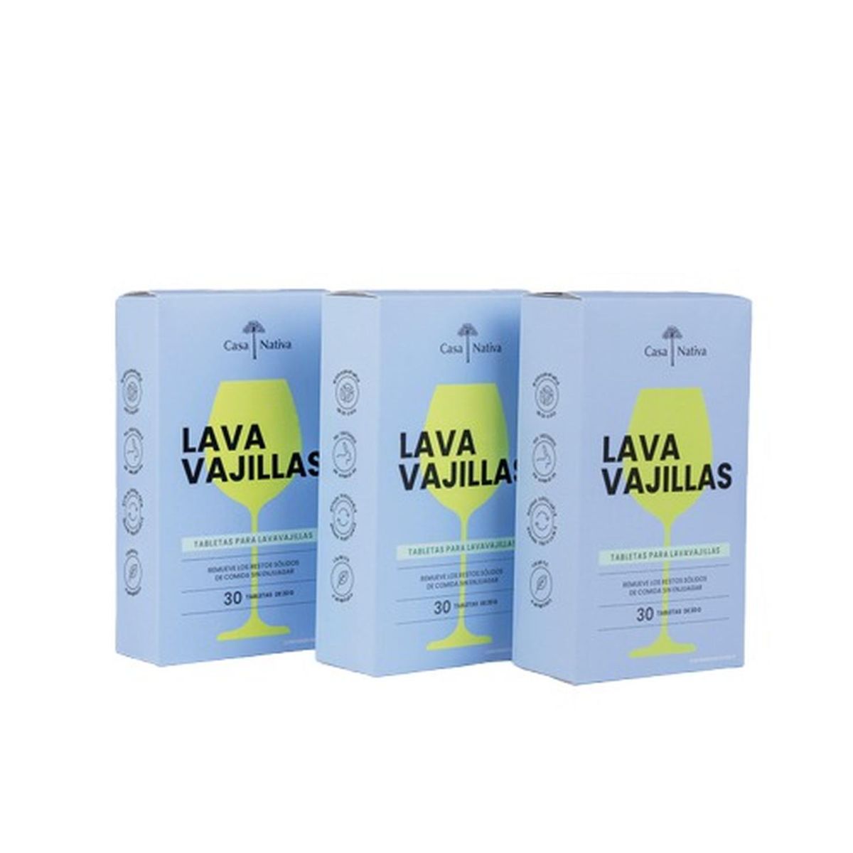 CASA NATIVA - Pack Triple Tabletas Lavavajillas