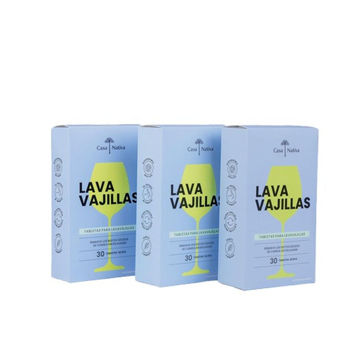 CASA NATIVA - Pack Triple Tabletas Lavavajillas