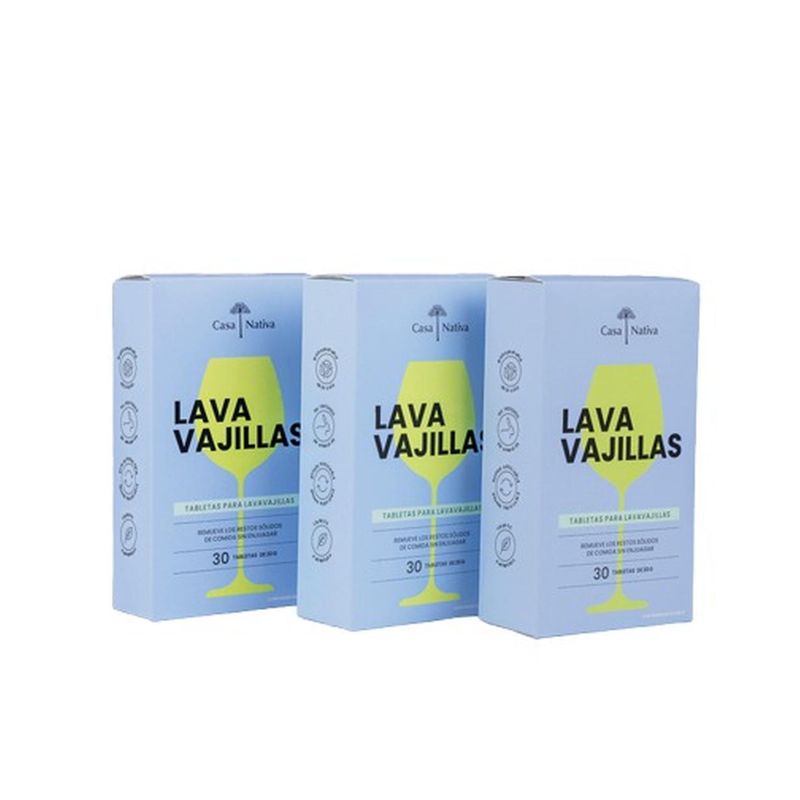CASA NATIVA - Pack Triple Tabletas Lavavajillas