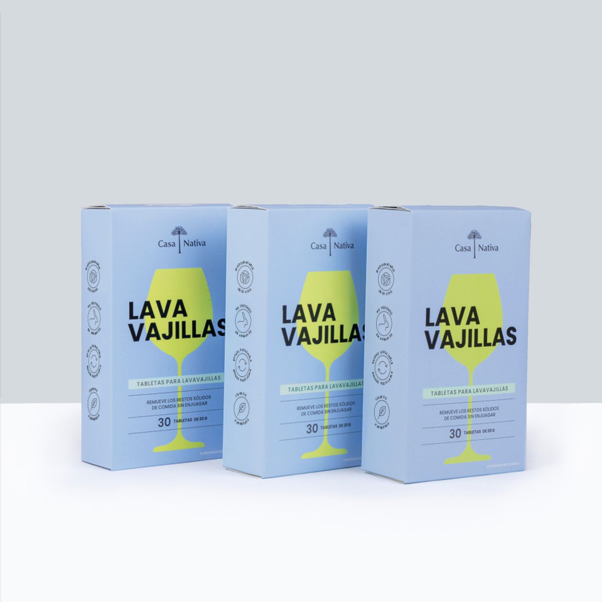 CASA NATIVA - Pack Triple Tabletas Lavavajillas