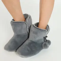 BARBIZON - Pantufla de Mujer Bota New Charcoal