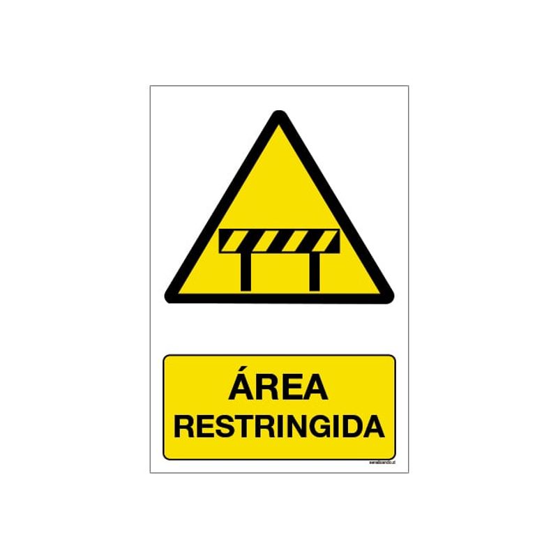 MAU PRINT - Señaletica Area Restringida 20x30
