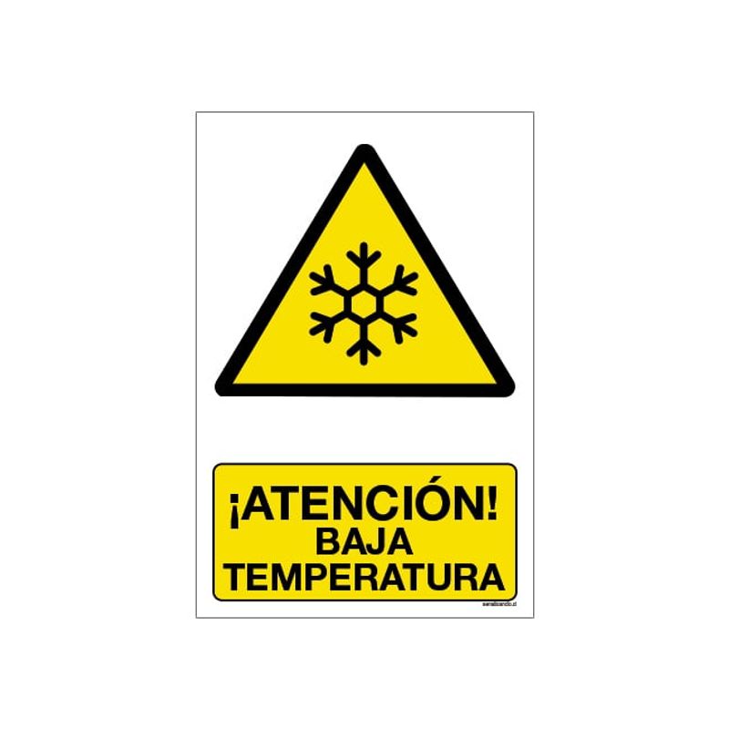 MAU PRINT - Señaletica Advertencia Baja temperatura 20x30