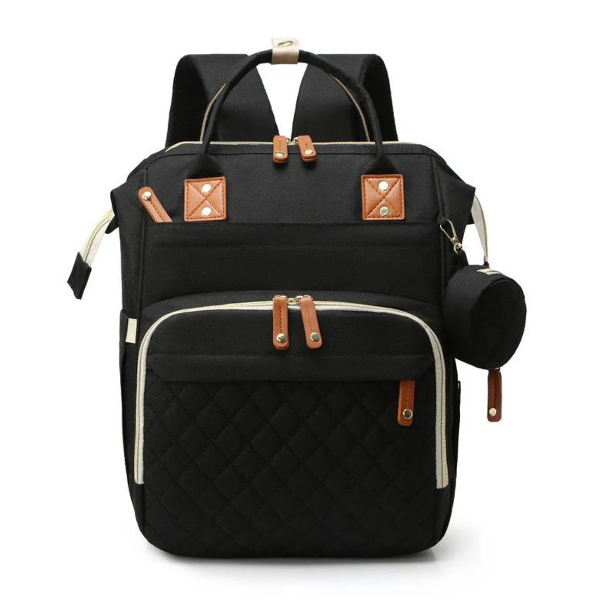 GENERICO - Mochila Pañalera Maternal Color Negra