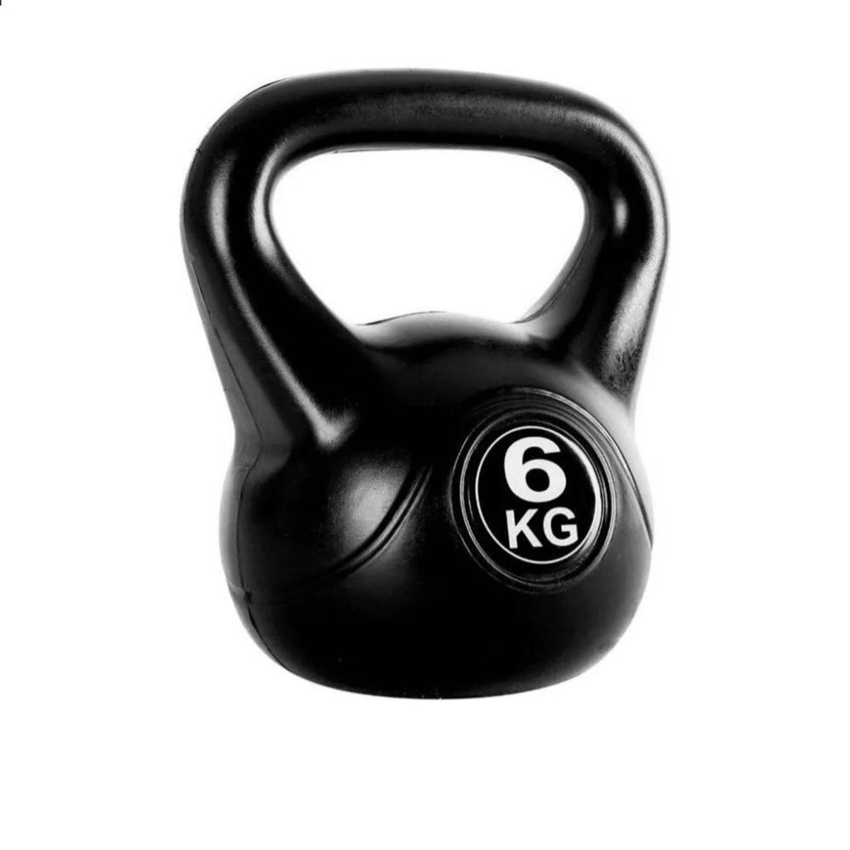 GENERICO - Pesa Rusa Kettlebell 6kg  para Entrenamiento y Fitness - Negro