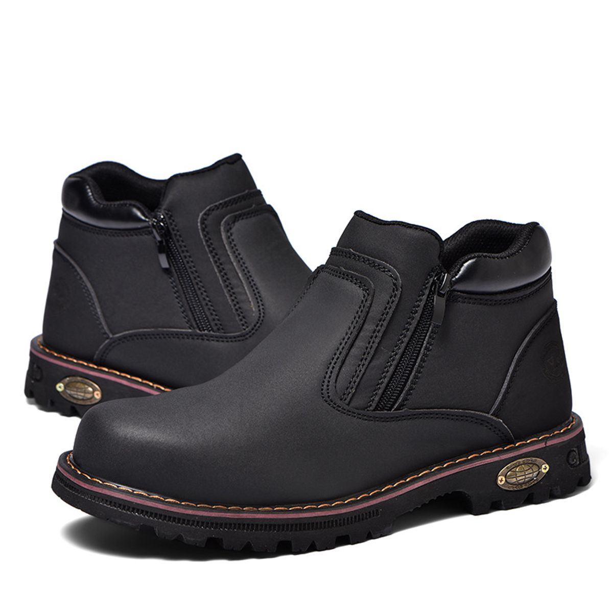 Zapatos de seguridad con cierre a prueba de golpes - Negro, marca TIOZONEY - Foto 2
