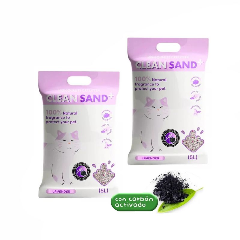 CAT LITTER - Arena Sanitaria Aroma Lavanda  Pack 2 unid de 4KG