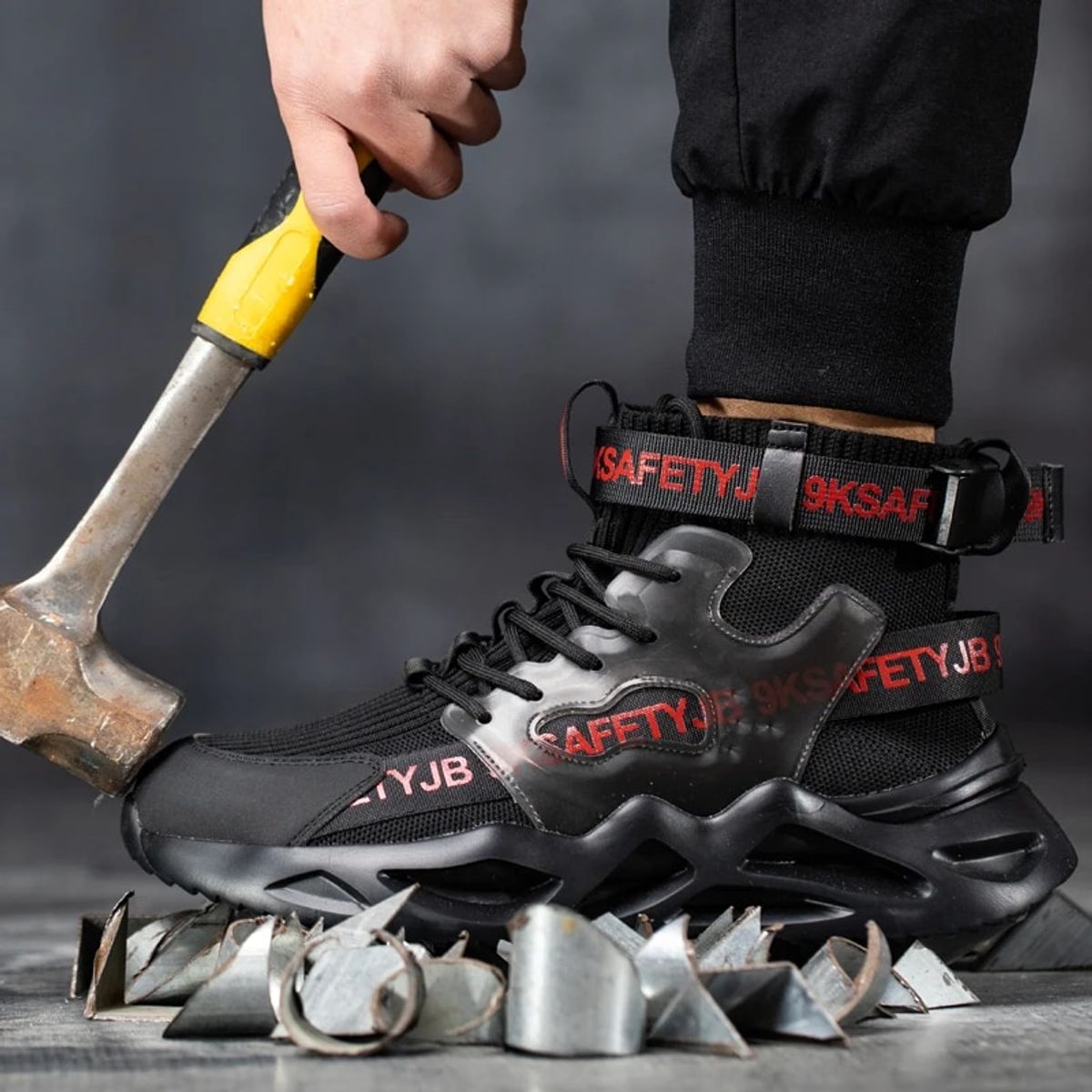 TIOZONEY - Zapatos de trabajo antiperforaciones para hombre