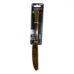 GENERICO - Cuchillo Acero Set 2 Dorado 23,2cm