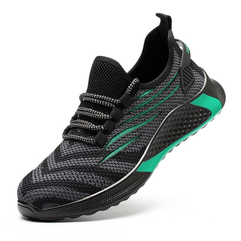 TIOZONEY - Zapatos De Seguridad Transpirables A Prueba De Golpes - Negro.