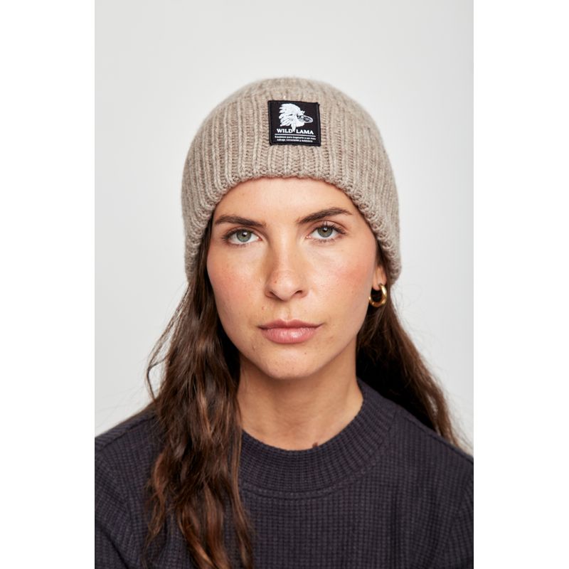 WILD LAMA - Gorro Rita Fibras Naturales Beige