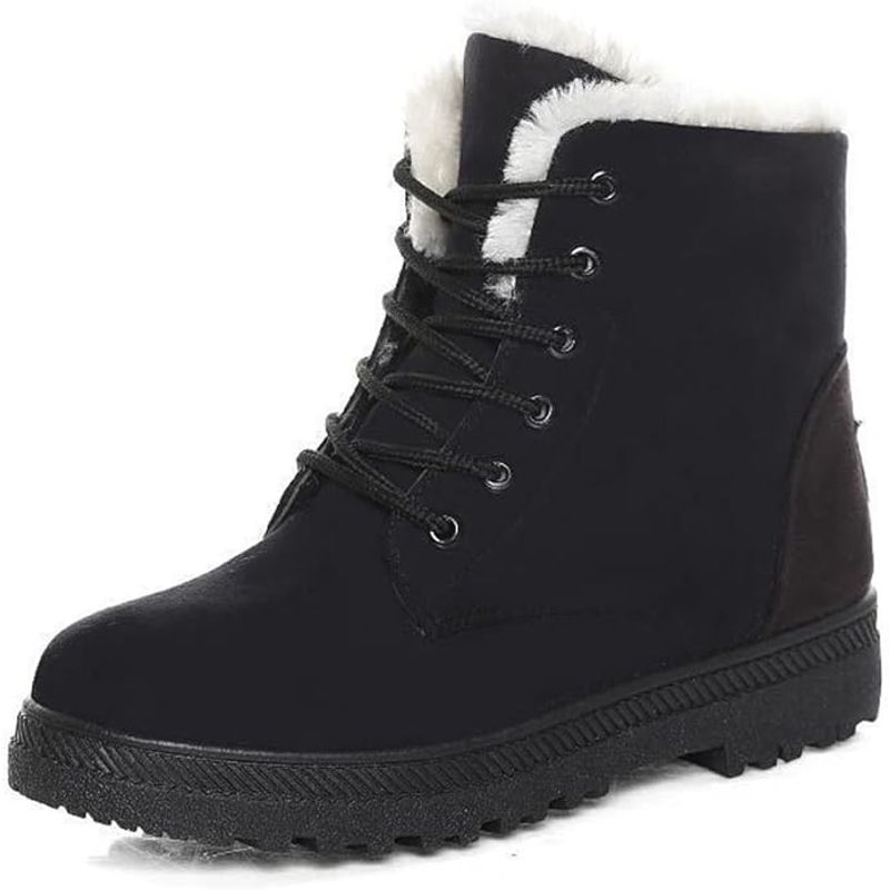 TIOZONEY - Botas planas de algodón - Negro.