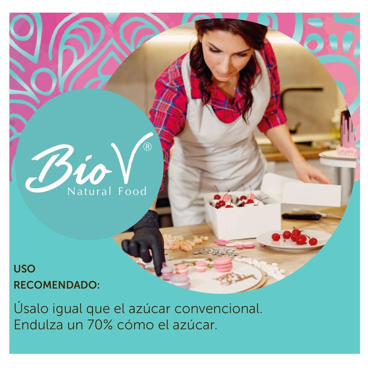 BIOV - Pack x2 Eritritol 1200gr Eritritol 600gr Sin Gluten Bio V