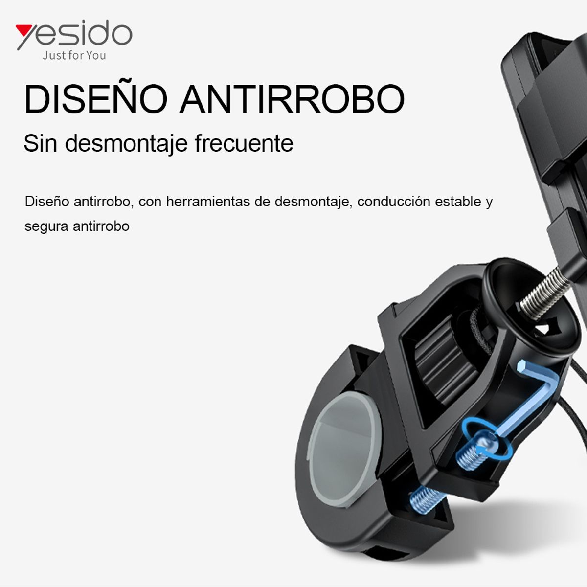 YESIDO - Soporte Porta Celular Holder Moto Bicicleta Yesido C94