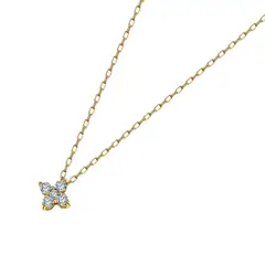 LUXURYJOYAS - Collar 4 PetalosDiamante Baño de Oro 18kt